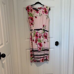 Shelby & Palmer Pink Floral Midi Dress
